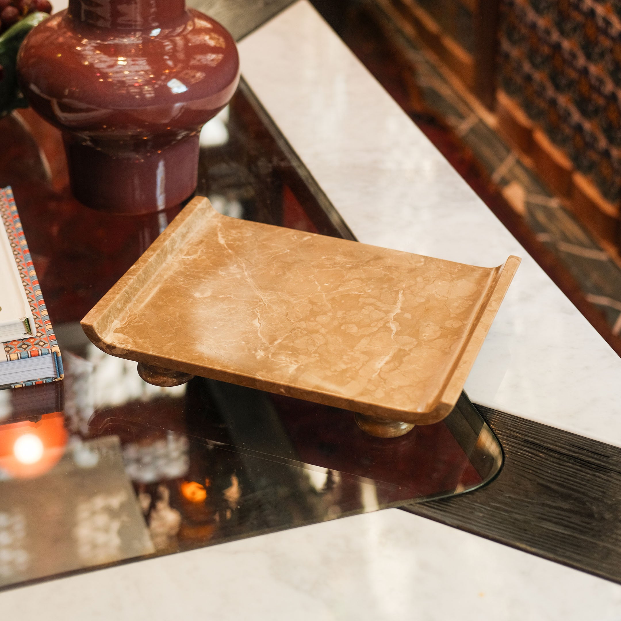 Flow Marble Stone Tray