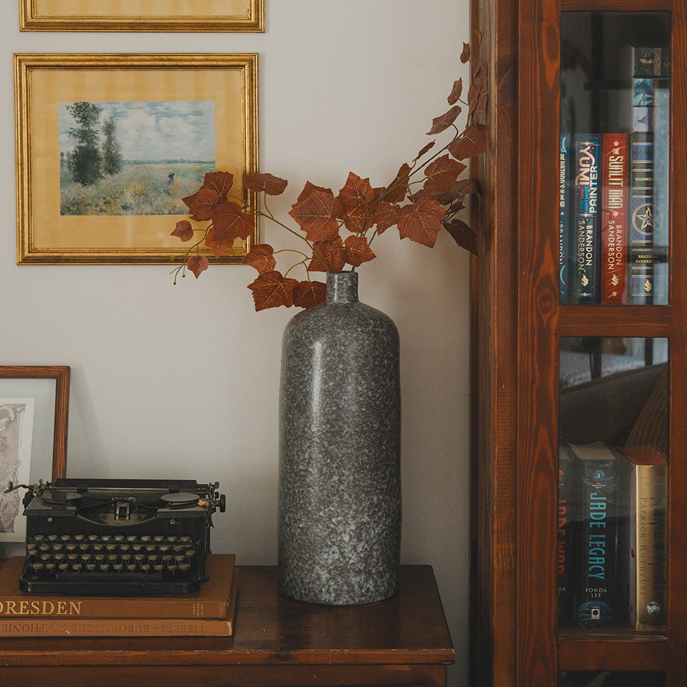 Duna Ceramic Vase - Shell Grey