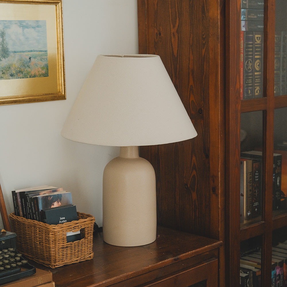 Duna Ceramic Lamp - Matte Beige