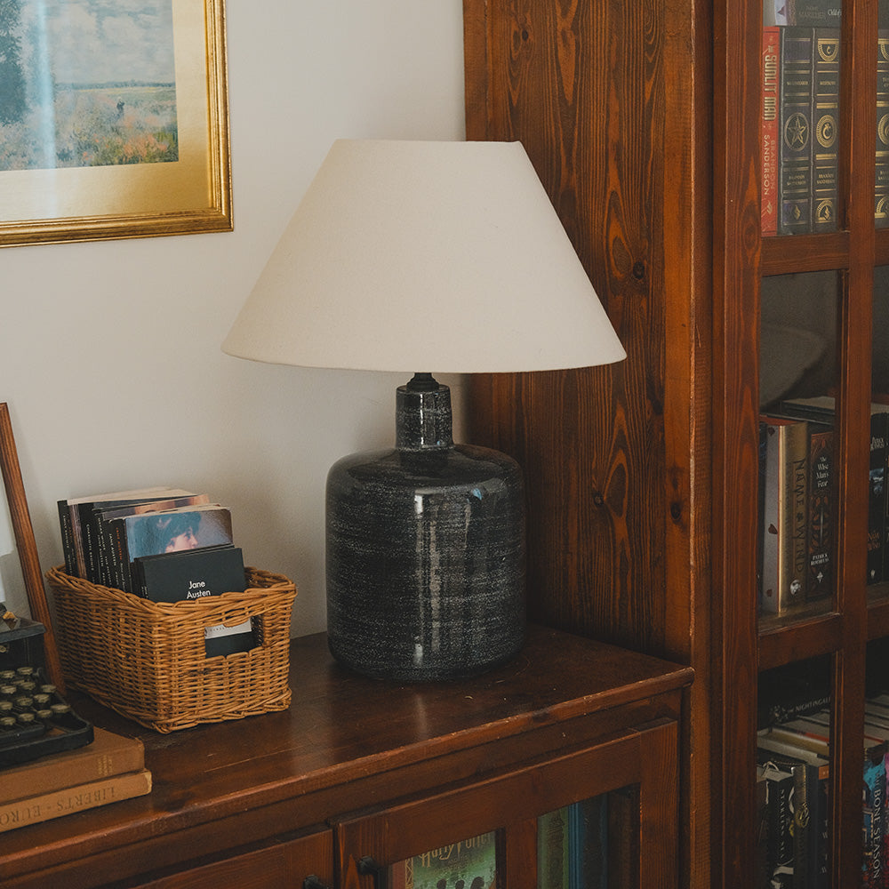 Obi Ceramic Lamp - Rustic Black
