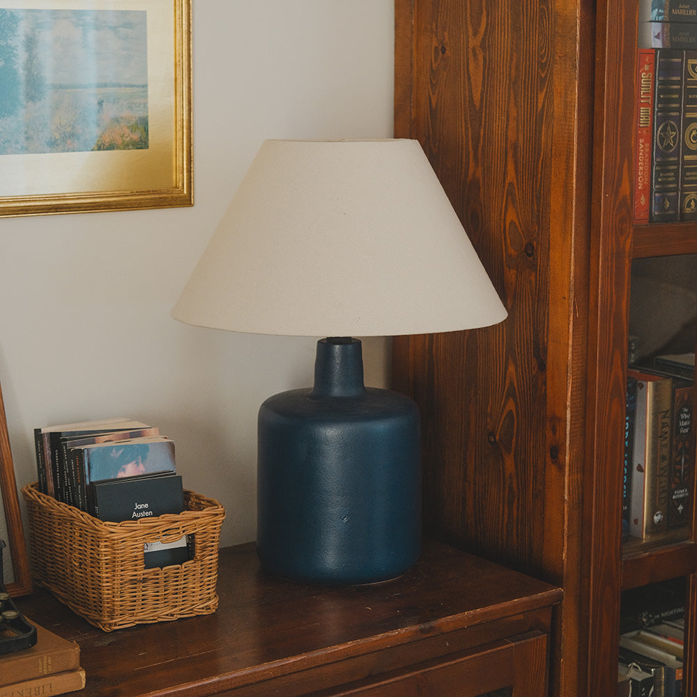 Obi Ceramic Lamp - Navy