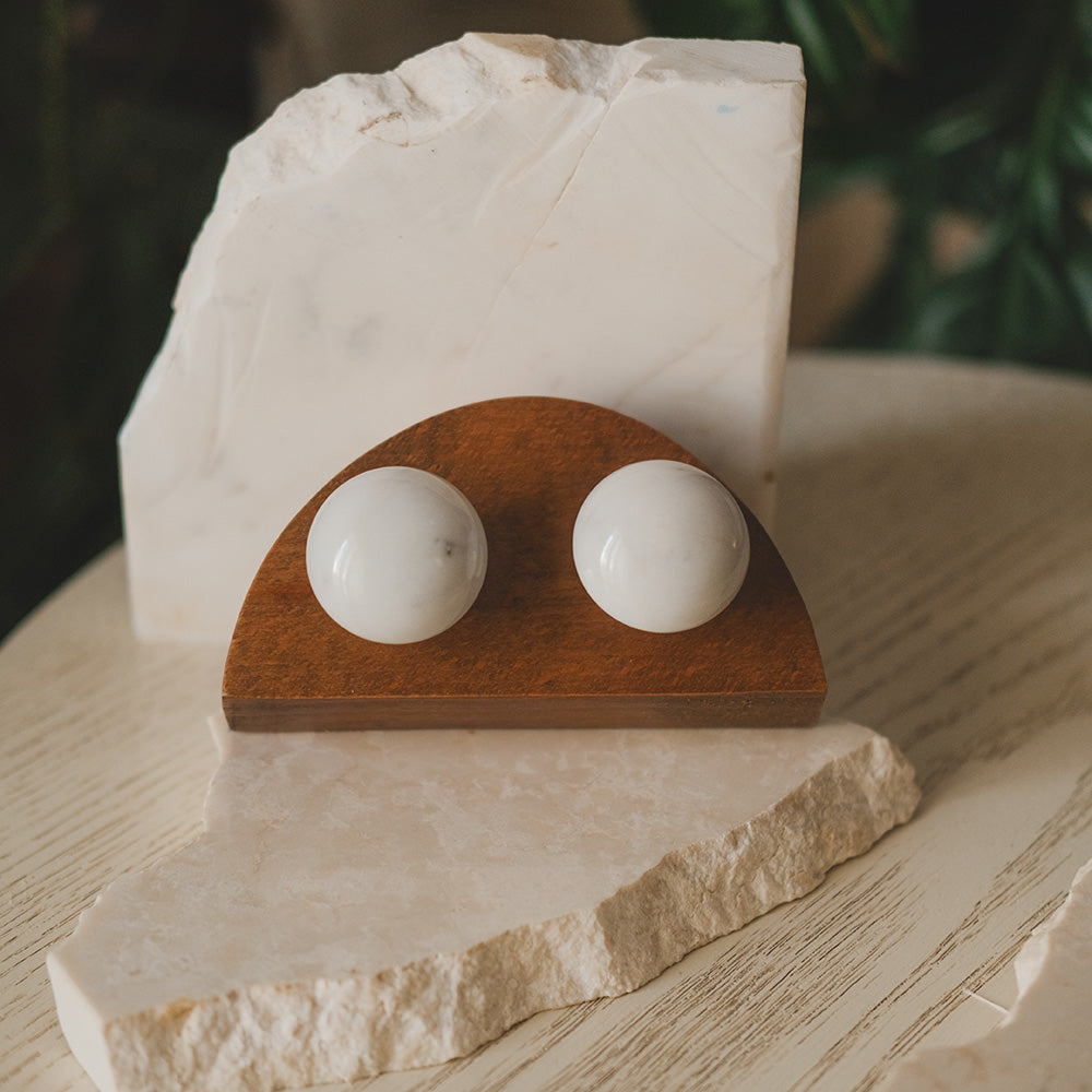 Marble Knobs Set White