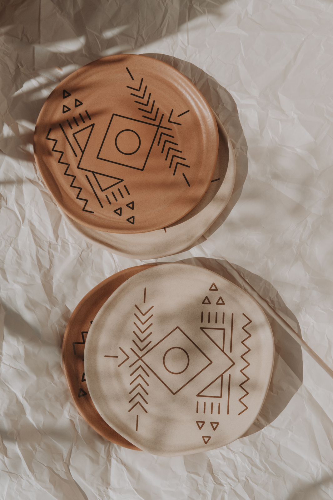 Temple desert plates set