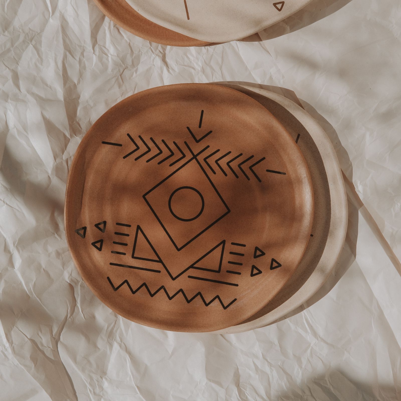 Temple desert plates set