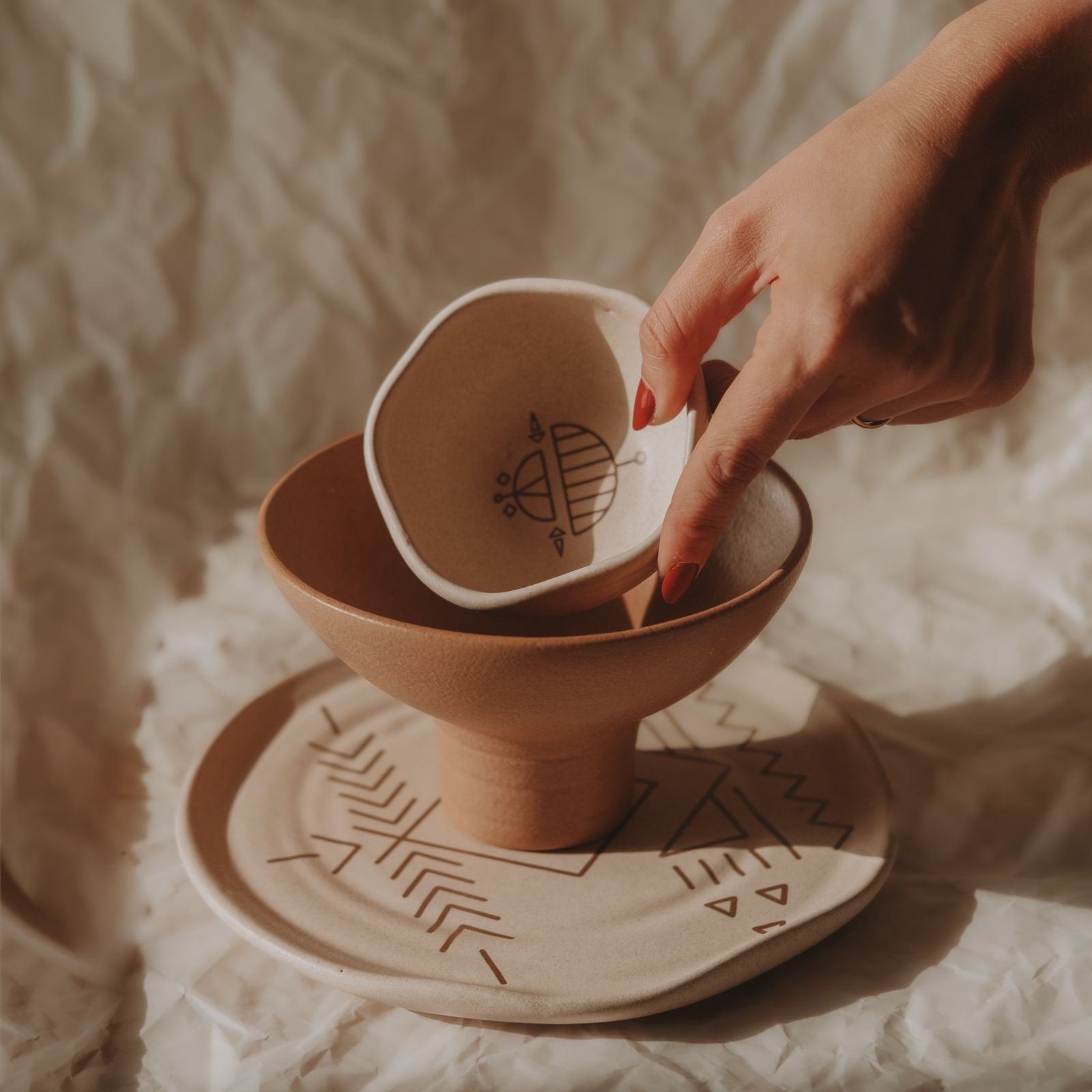 Temple dips bowls set