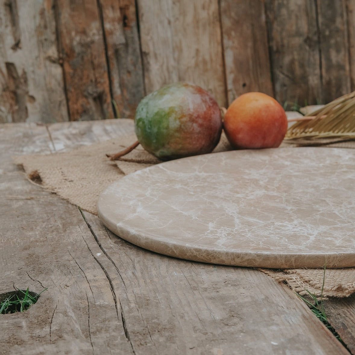 Marble round platter
