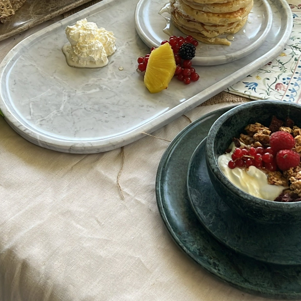 Marble oval platter