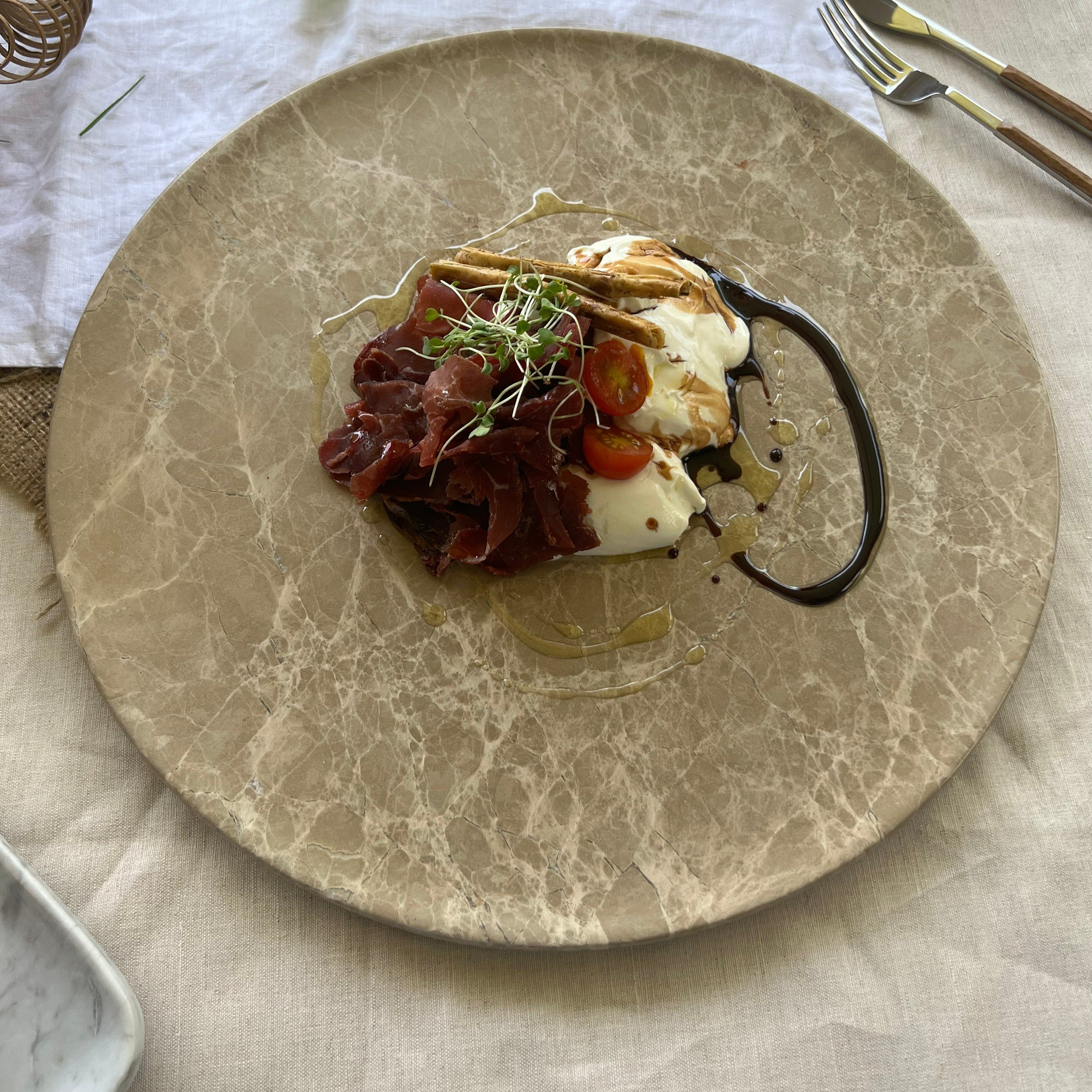 Marble round platter