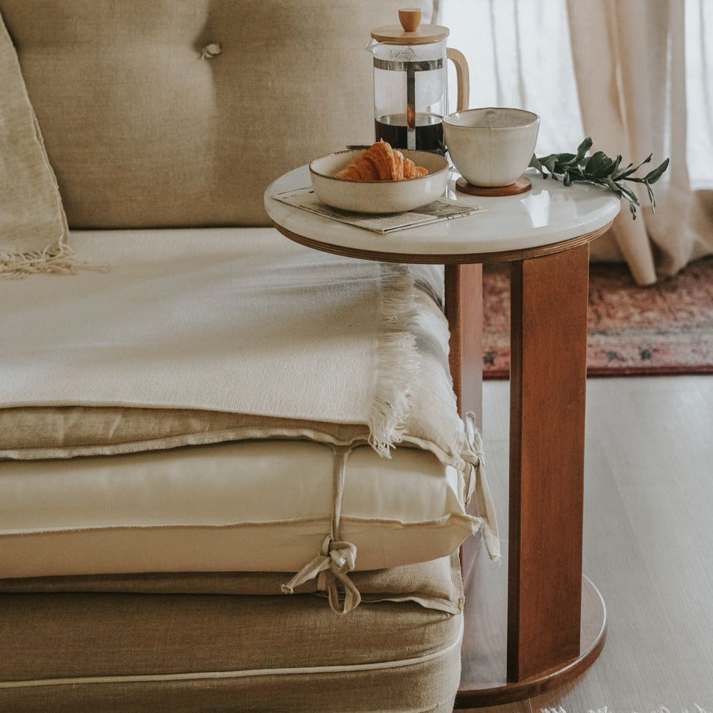 Becky in white marble