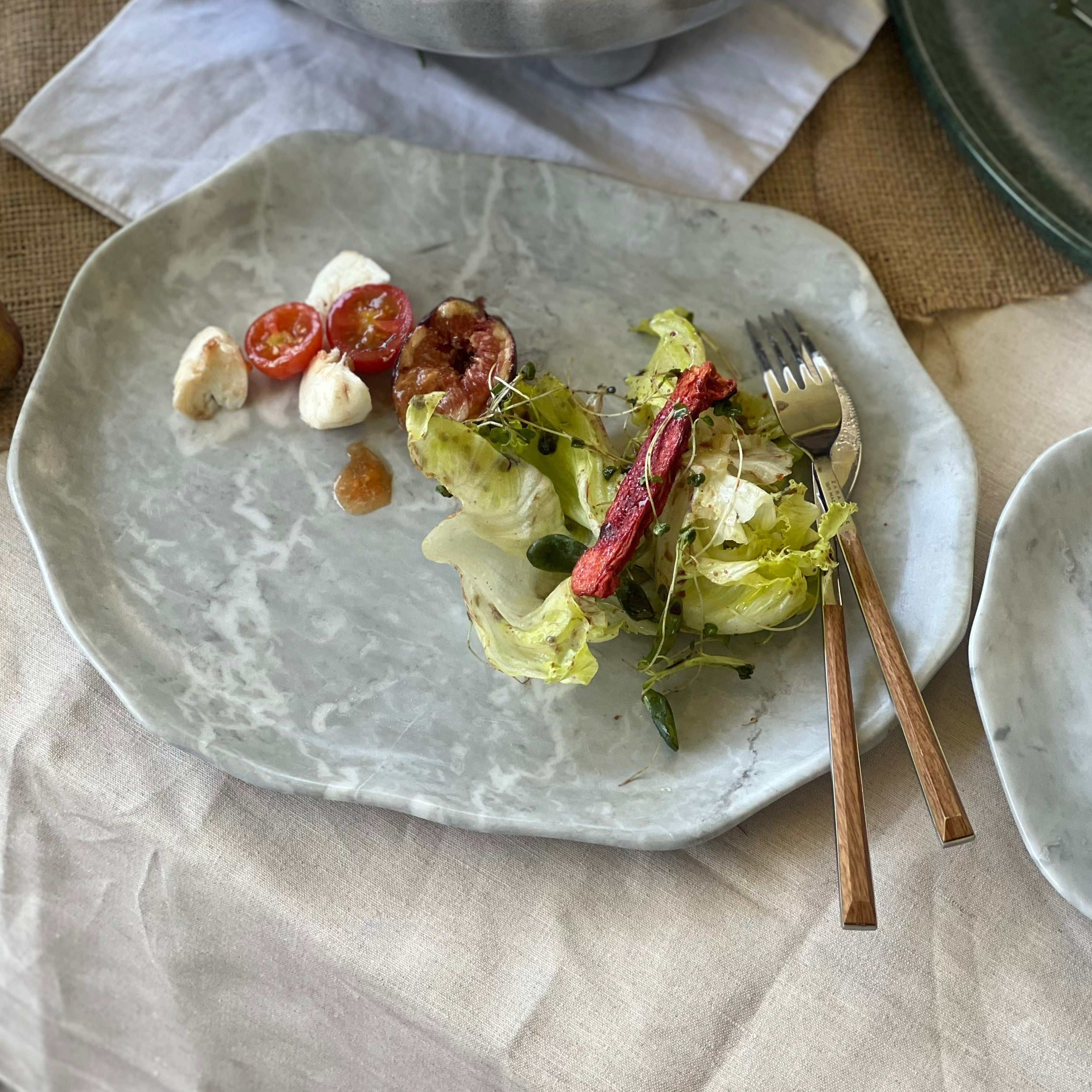 Marble irregular dining set