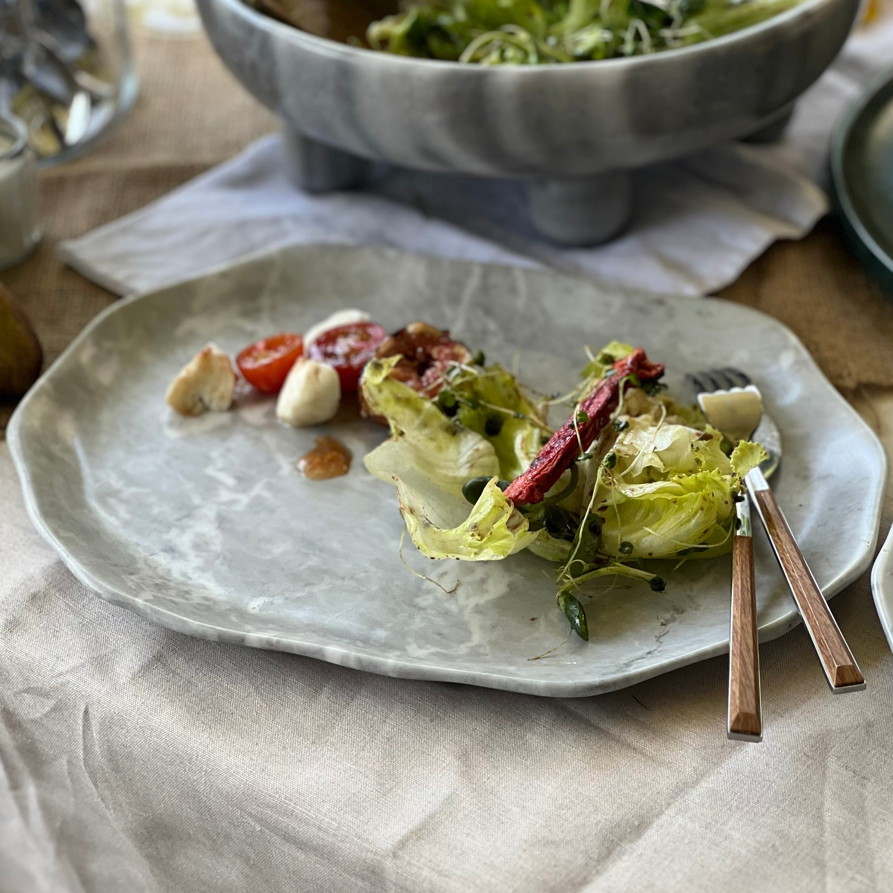 Marble irregular dining set