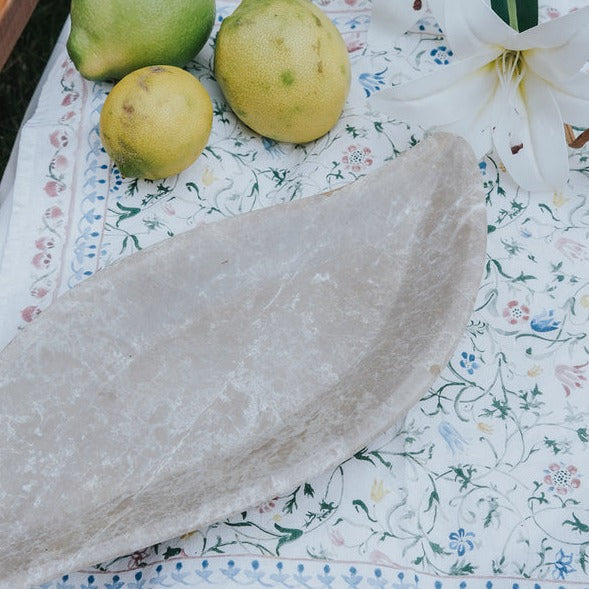 Marble leaf platter