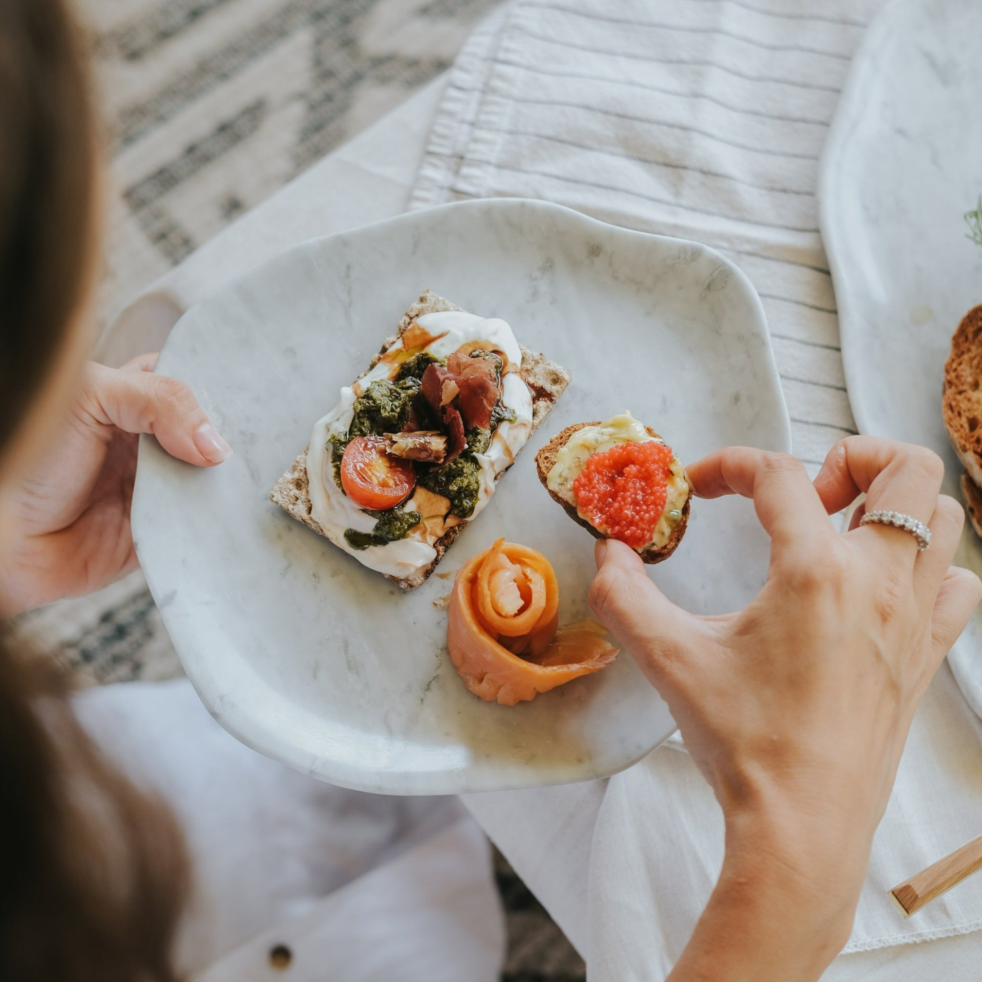 Marble irregular desert plate