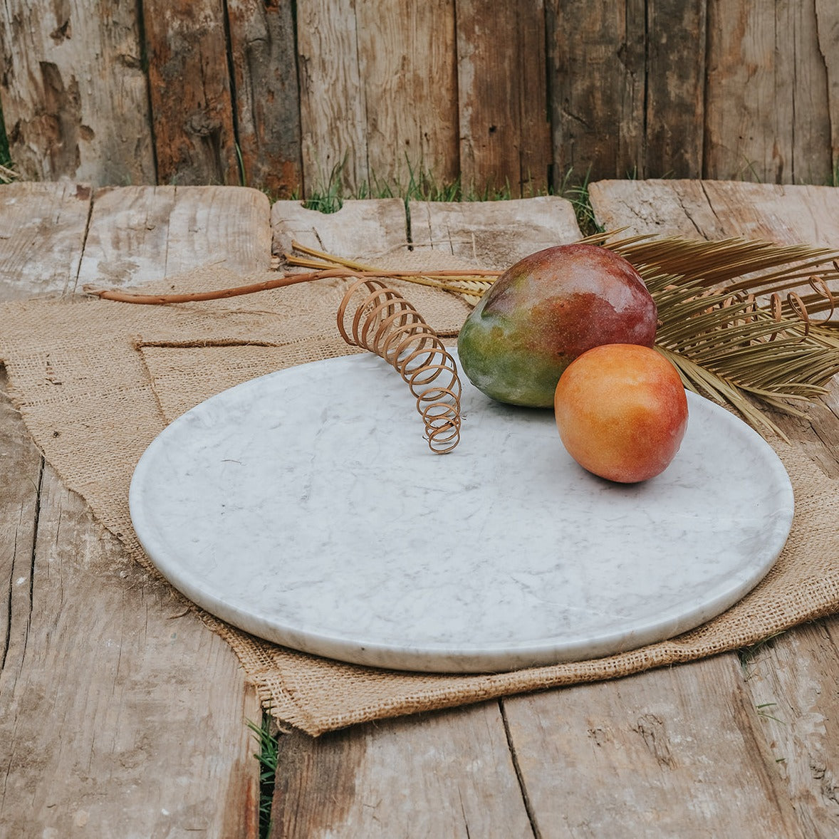 Marble round platter