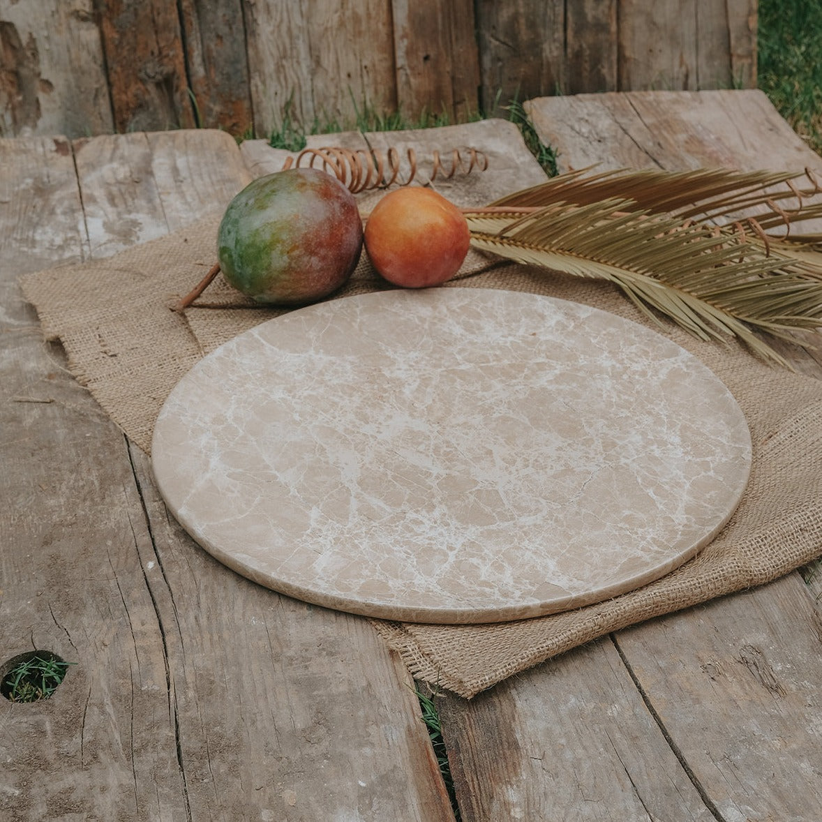 Marble round platter