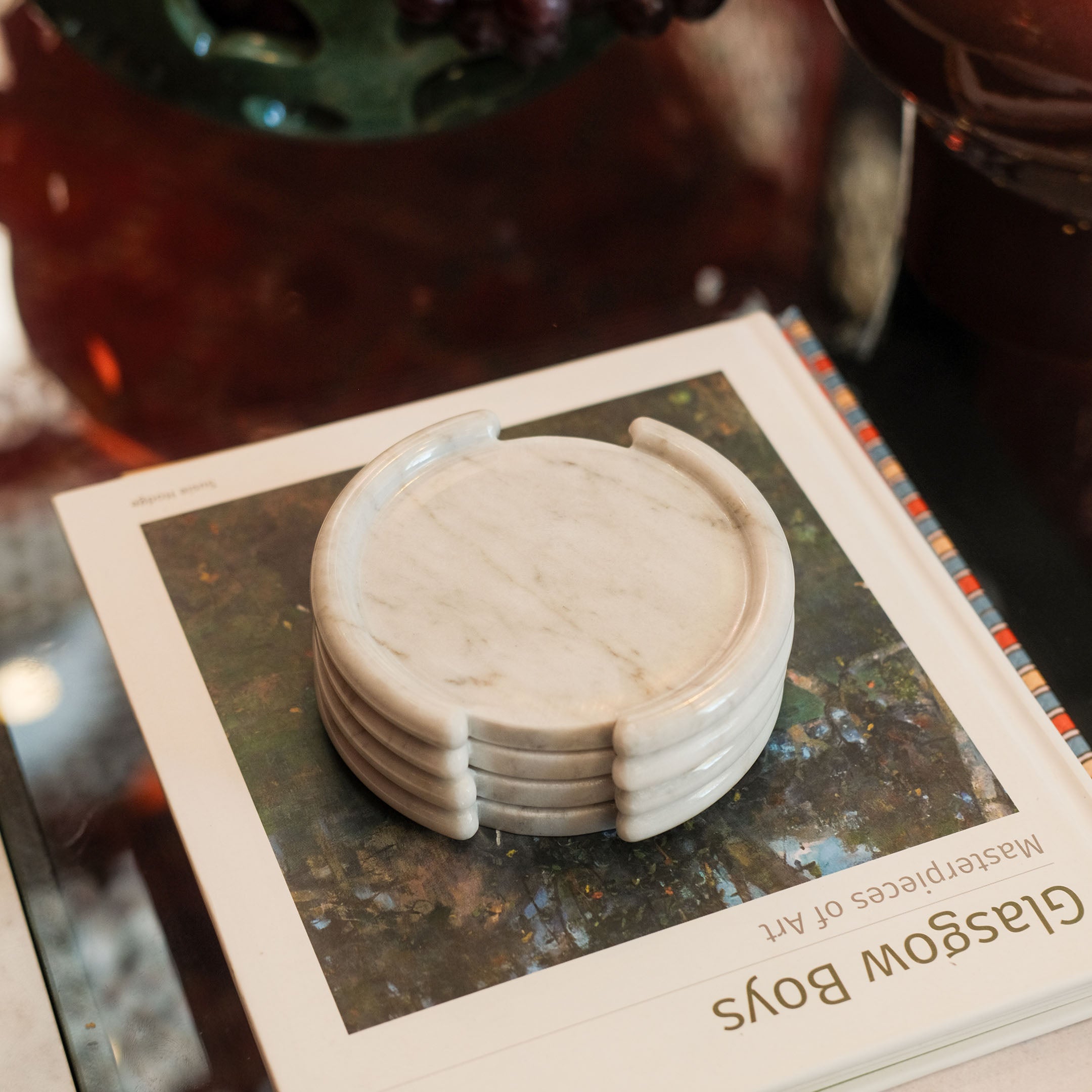 Braided Marble Coasters Set