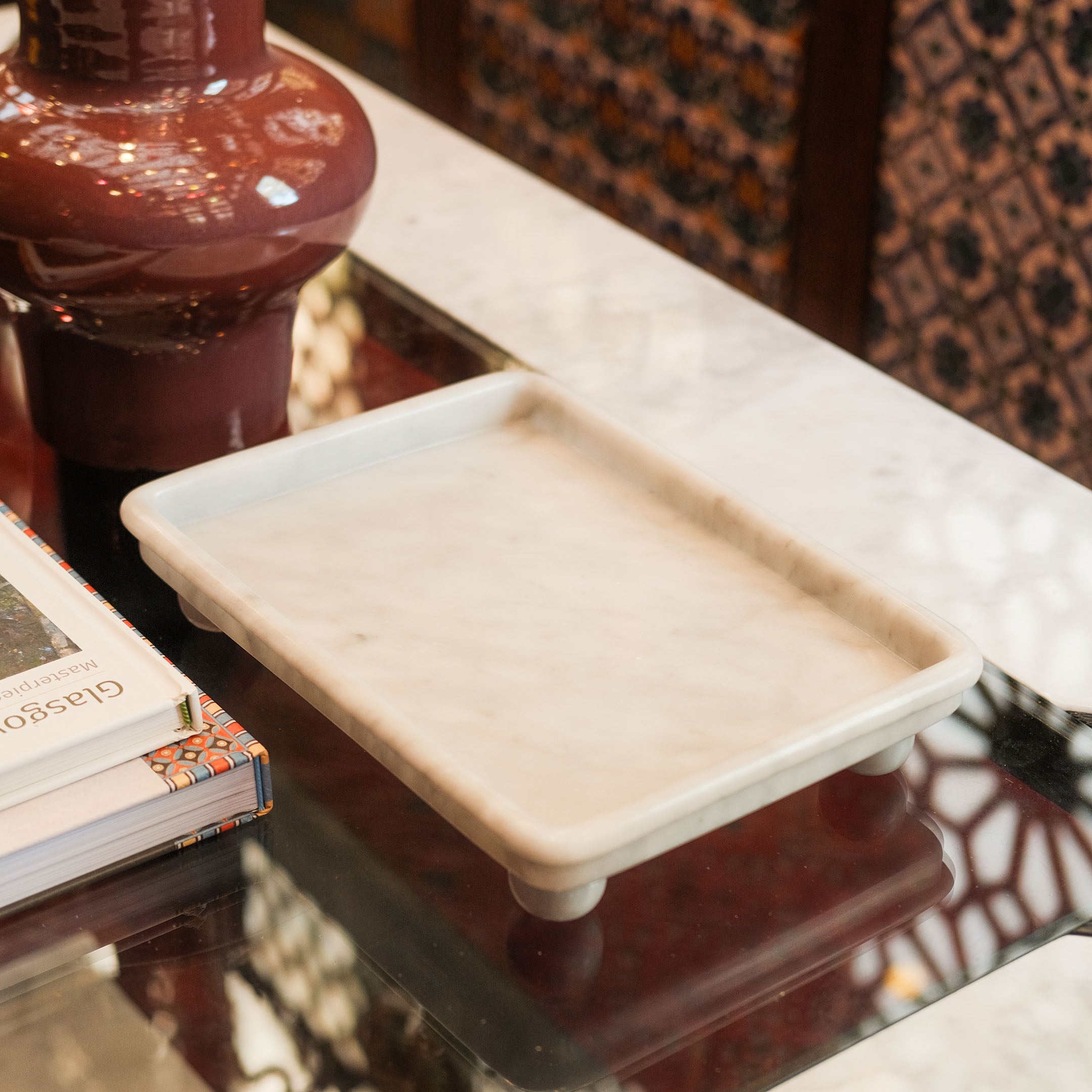 Curl Marble Stone Tray