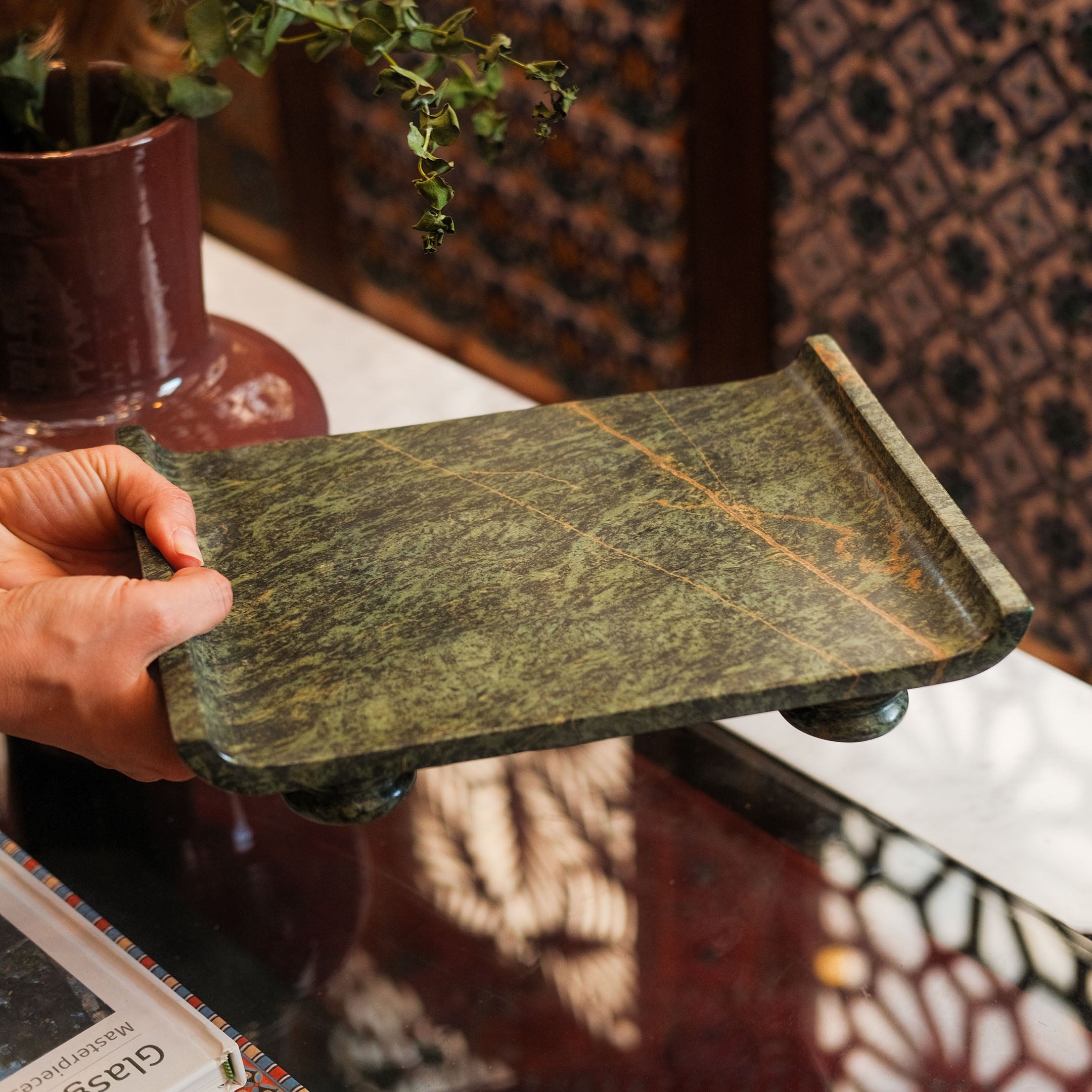 Flow Marble Stone Tray