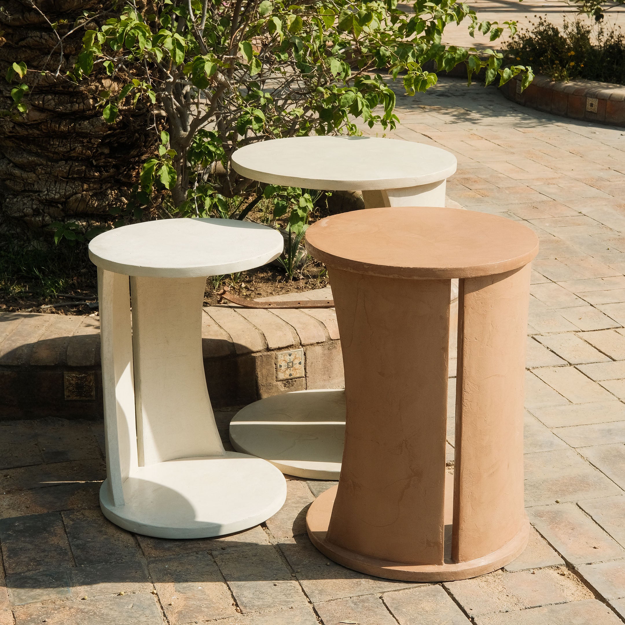 Micro Cement Becky Side Table Set