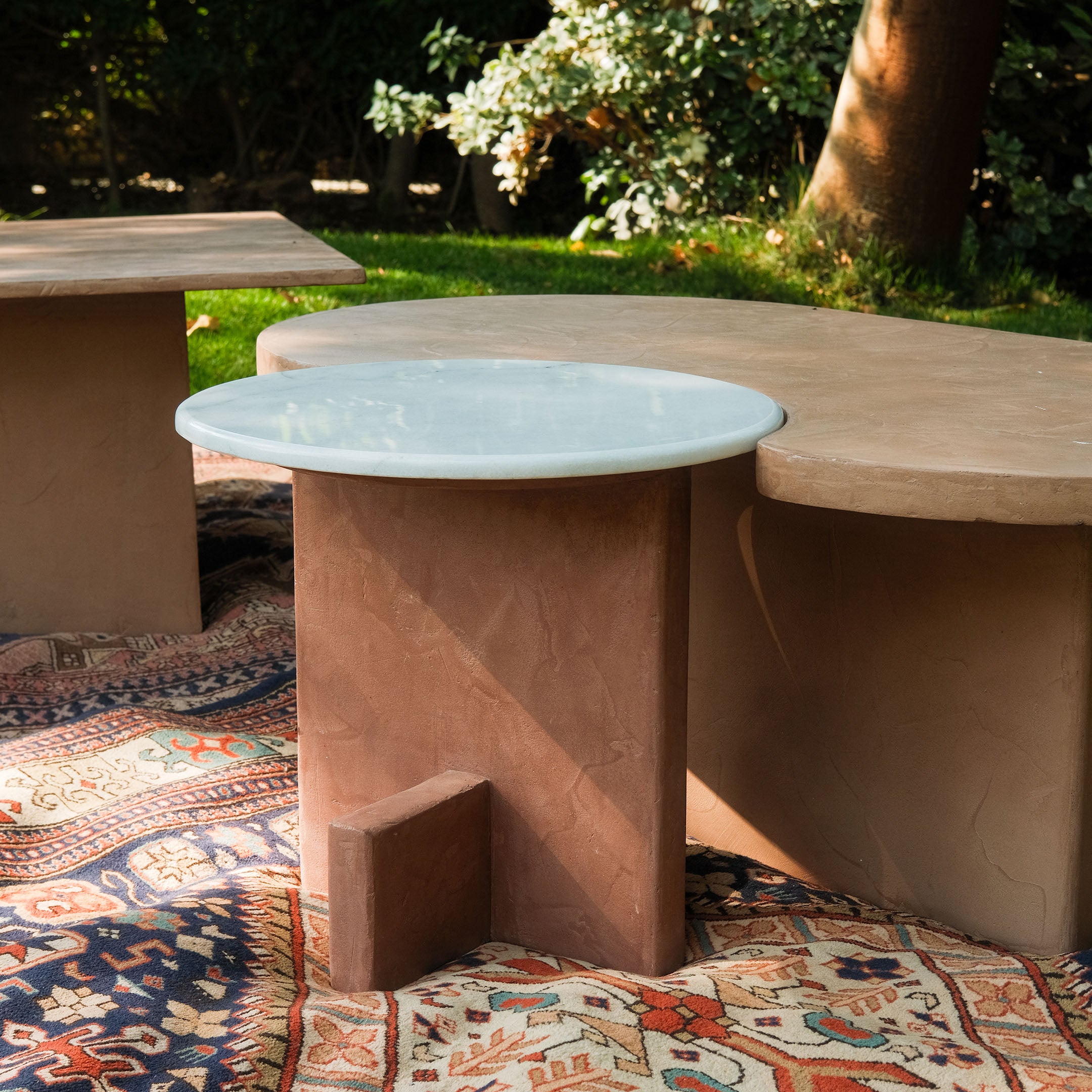 Micro Cement Island Table Set