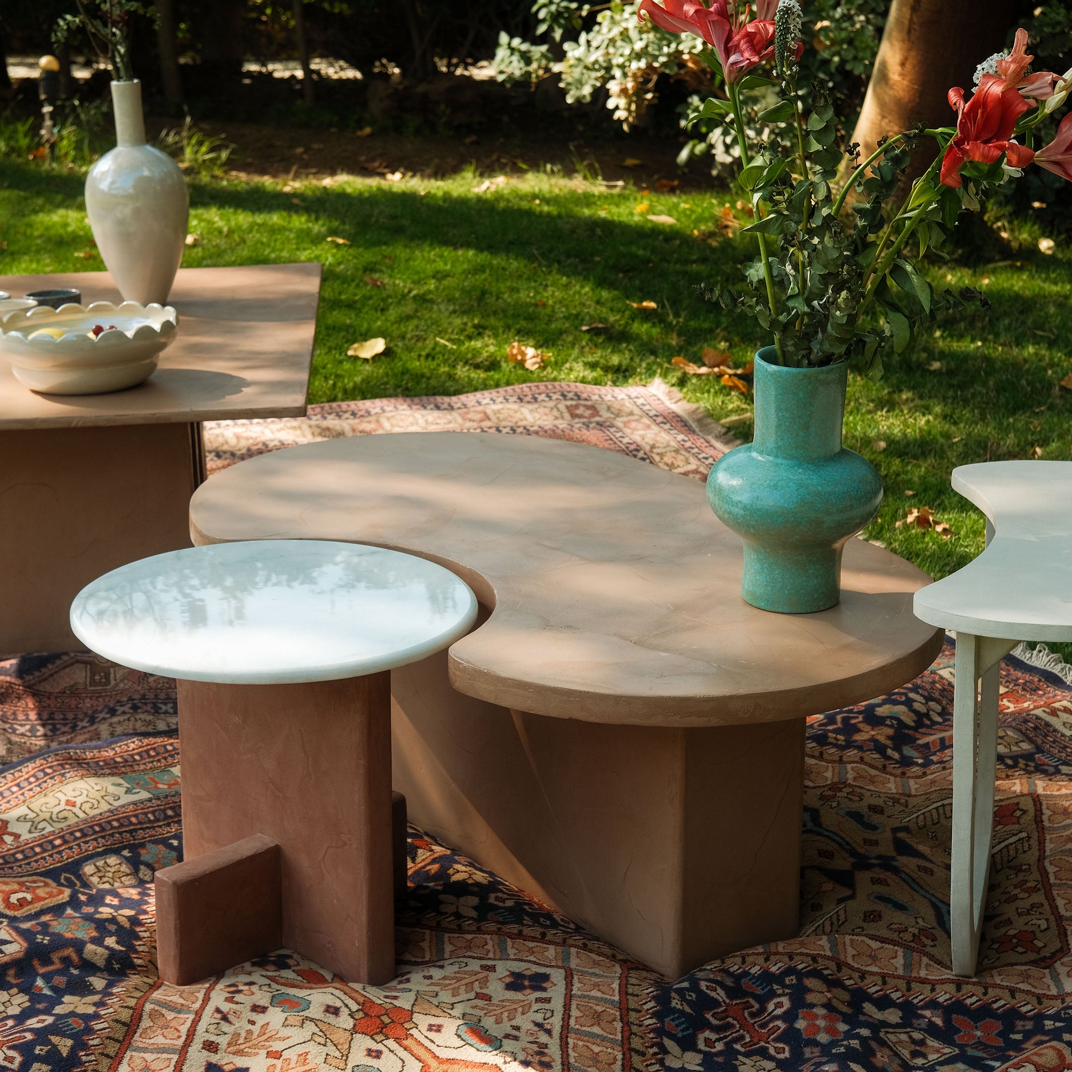 Micro Cement Island Table Set
