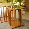 Yelika side table glass