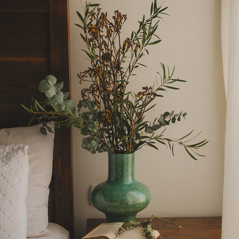 Hiba Ceramic Vase - Olive