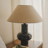 Hiba Ceramic Lamp - Rustic Black