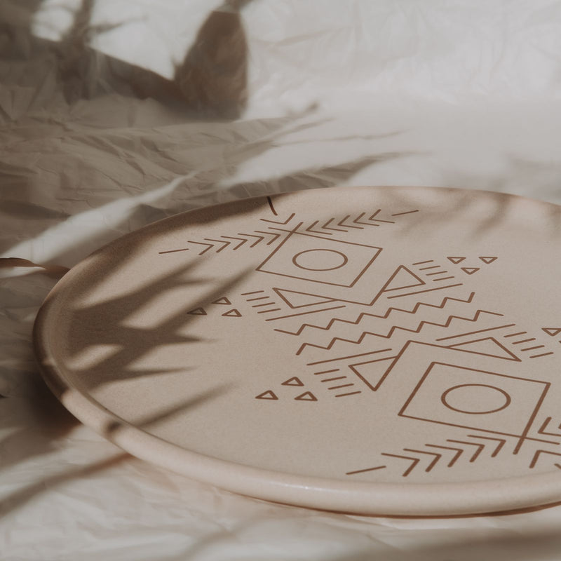 Temple round serving dish