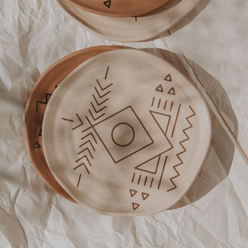 Temple desert plates set